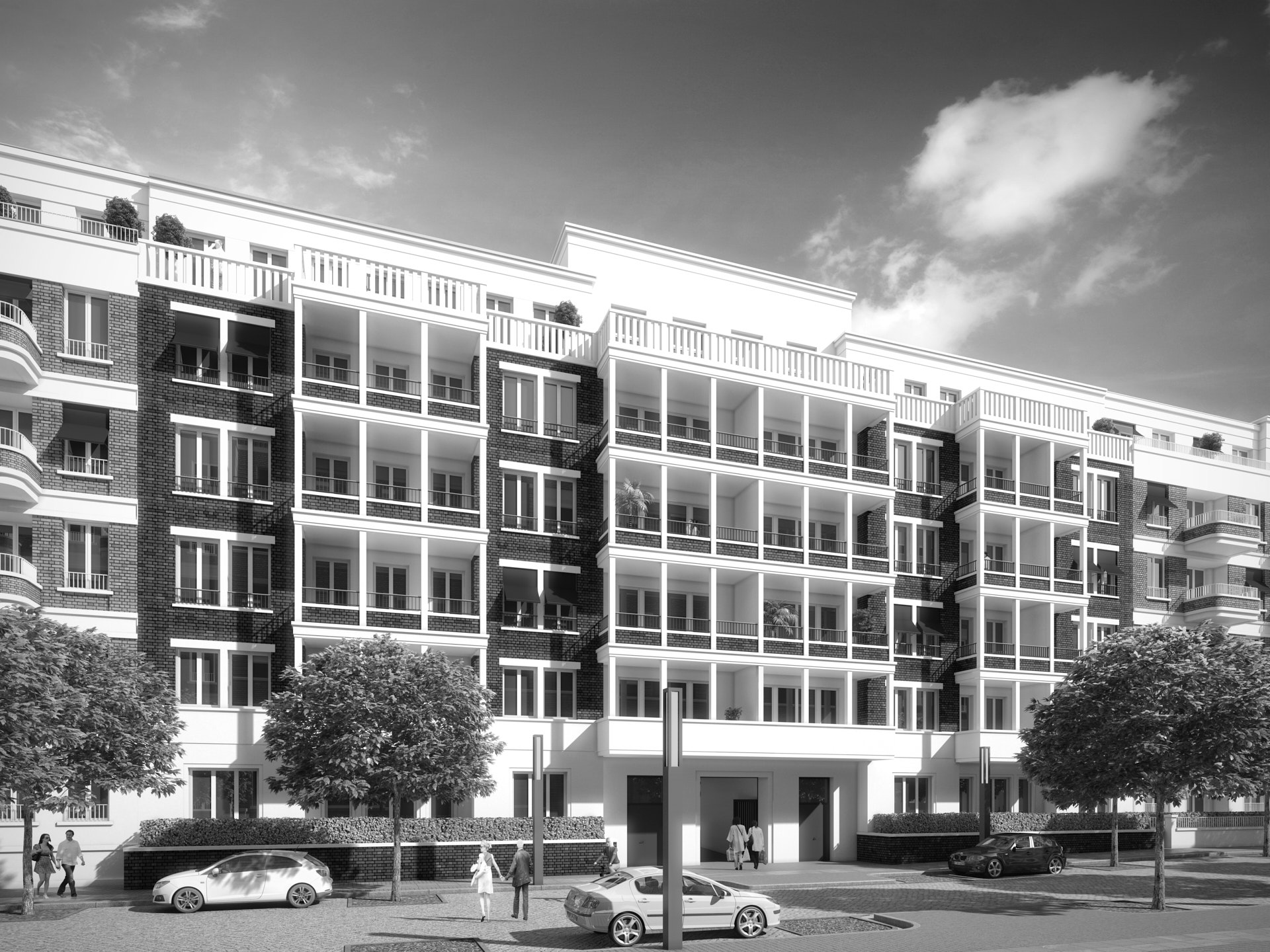 Wohnhaus mit Hofdurchgang, Döringstraße 5, Berlin, Rendering